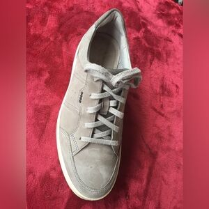 ECCO SOFT Sneakers Men Size 10.5 44EU Lace Up Leather Comfort Shoes Brown